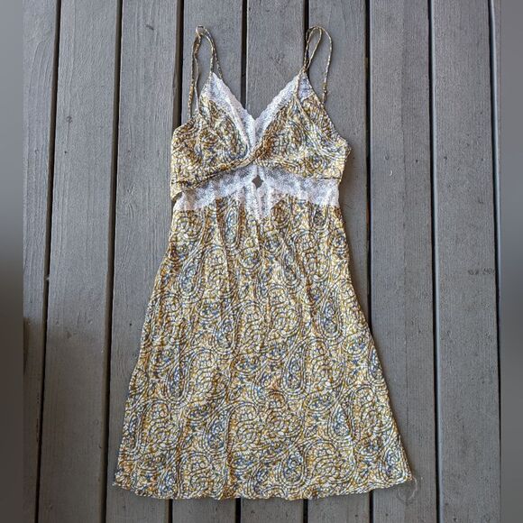 Anthropologie Paisley Lace Open Back Midi Slip Dress - Women's L Boho Elegance - Picture 5 of 11